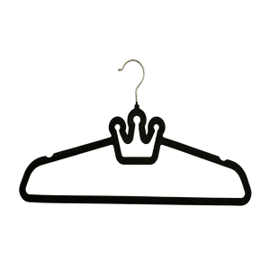 Elegant Crown Flocked Hanger for Dress Coat Storage