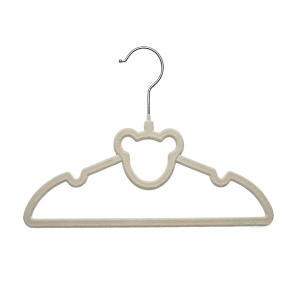 Bear Flocked Baby Clothes Hanger Cute Infant Wardrobe