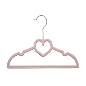 Heart Flocked Baby Hanger Cute Infant Wardrobe Organizer